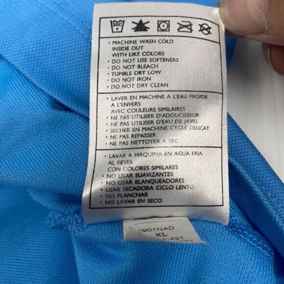 Nike Golf Shirt Mens Sz XL Blue Polo Dri Fit Short Sleeve Lightweight Used - Picture 8 of 15